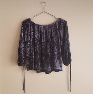 Blue Velvet Top